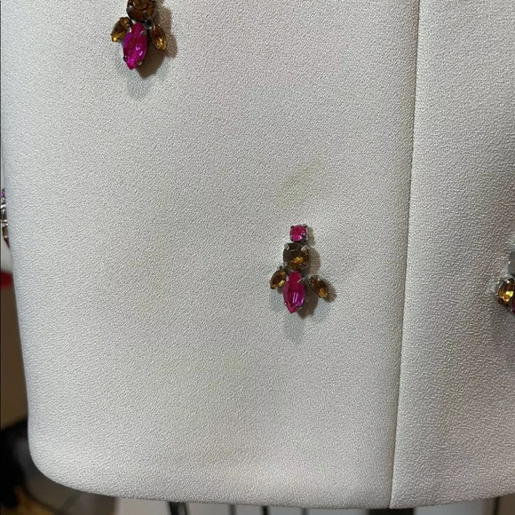 NWT J Crew Collection Fluted Double Crepe Embellished IvorySz 6 03993 $595 RARE! - Picture 5 of 11